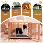 WAYIMPRESS Waterproof Dog Bed for Crate - Outdoor Dog Crate Bed for Small Dogs, Orthopedic Crate Bed for Small Dogs with Egg Crate Foam, Anti-Slip, Reversible & Washable Cover, 23" x 17", Gray