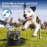 Portable Dog Water Bottle, 54oz Large Travel Water Bowl Dispenser for Dogs Camping Beach Walking Essentials, Big Portable Travel Water Bowl and Beach Accessories for Dogs，, Bpa Free, Safe and Durable