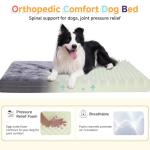 WAYIMPRESS Waterproof Dog Bed for Crate - Outdoor Dog Crate Bed for Small Dogs, Orthopedic Crate Bed for Small Dogs with Egg Crate Foam, Anti-Slip, Reversible & Washable Cover, 23" x 17", Gray