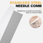 Pet Hair Comb, 2025 New Multifunctional Pet Grooming Brush Pet Hair Comb Tear Stain Removal, Fine-Tooth Stainless Grooming Massage Comb Stainless for Small Dogs Puppies