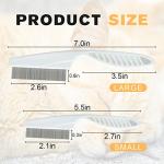 Pet Hair Comb, 2025 New Multifunctional Pet Grooming Brush Pet Hair Comb Tear Stain Removal, Fine-Tooth Stainless Grooming Massage Comb Stainless for Small Dogs Puppies