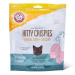 Arm & Hammer for Pets Kitty Crispies Dental Treats for Cats with Baking Soda and Calcium, Helps Fight Bad Breath, Plaque & Tartar without Brushing, Salmon Flavor Cat Treats, Small Size, 10 oz