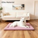 Dog Bed Mat, Dual-Sided Dog Crate Bed Mat - Ultra Soft & Machine Washable Kennel Pad for Cats and Extra Small Dogs, All-Season Comfort Pet Bed for Crates, Travel, and Home, Pink, 18 x 14 Inch