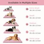 Dog Bed Mat, Dual-Sided Dog Crate Bed Mat - Ultra Soft & Machine Washable Kennel Pad for Cats and Extra Small Dogs, All-Season Comfort Pet Bed for Crates, Travel, and Home, Pink, 18 x 14 Inch