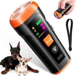 Dog Bark Deterrent Devices, 3X Anti Barking Device for Dogs Ultrasonic Dog Training, Up to 50FT Bark Control Dog Barking Silencer, Correct Bad Behavior Indoor Outdoor Portable Dog Barking Stopper