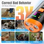Dog Bark Deterrent Devices, 3X Anti Barking Device for Dogs Ultrasonic Dog Training, Up to 50FT Bark Control Dog Barking Silencer, Correct Bad Behavior Indoor Outdoor Portable Dog Barking Stopper