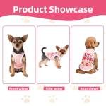 Topbuti 4 Pack Dog Shirts Summer Pet T Shirts Puppy Clothes Dog Clothing Breathable Cat Sleeveless Vest for Small Dogs Cats (Medium, Love)