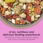 Kaytee Fiesta Big Bites Small Parrot & Conure Food, Nutritious and Fun Blend, Supports Skin, Feather, Digestion, Brain and Heart Health, 4 pounds