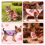 Topbuti 4 Pack Dog Shirts Summer Pet T Shirts Puppy Clothes Dog Clothing Breathable Cat Sleeveless Vest for Small Dogs Cats (Medium, Love)