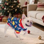 KOOLTAIL Christmas Dog Sweater, 3 Pack Fleece Dog Shirt Turtleneck Pullover Clothes for Small Medium Large Dogs, Fuzzy Soft Warm Pet Winter Cold Weather Coats for Puppy Cats Girls Boys, Red & Green XS