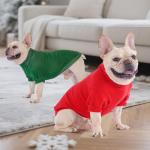 KOOLTAIL Christmas Dog Sweater, 3 Pack Fleece Dog Shirt Turtleneck Pullover Clothes for Small Medium Large Dogs, Fuzzy Soft Warm Pet Winter Cold Weather Coats for Puppy Cats Girls Boys, Red & Green XS