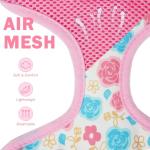 SCENEREAL Small Dog Harness Collar and Leash Set, Adjustable No Pull Pet Harnesses, No Chock Soft Mesh Step in Vest for Doggie Puppy Medium Dogs Cats Girl or Boy,Chihuahua, Yorkie, Outdoor Walking