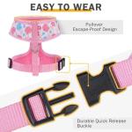 SCENEREAL Small Dog Harness Collar and Leash Set, Adjustable No Pull Pet Harnesses, No Chock Soft Mesh Step in Vest for Doggie Puppy Medium Dogs Cats Girl or Boy,Chihuahua, Yorkie, Outdoor Walking