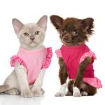 Frienda 4 Pieces Dog Dress for Small Dogs Cute Dog Costumes Puppy Shirt Skirt Dresses Pet Holiday Clothes Apparel for Cats Puppy(M)