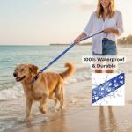 BOLDPET Dog Collar and Leash Set - Durable Polyester Material -Adjustable Collar-Safe Metal Buckle-Cute Pawprints Design Dog Leash and Collar Set for Small, Medium and Large Dogs