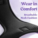 rabbitgoo Dog Harness for Large, No Pull Pet Harness with 3 Buckles, Adjustable Soft Padded Vest with Control Handle, Walking Reflective Pet Vest for Large Dogs, Purple, L