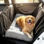 Veehoo Dog Bed for Car, Waterproof Car Dogs Bed with Bolster for Long Trips, Portable Dog Cars Seat Cover for Back Seat & Large Beds Extender for Dogs, Travel Accessories of SUV & Trucks