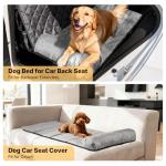 Veehoo Dog Bed for Car, Waterproof Car Dogs Bed with Bolster for Long Trips, Portable Dog Cars Seat Cover for Back Seat & Large Beds Extender for Dogs, Travel Accessories of SUV & Trucks