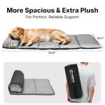 Veehoo Dog Bed for Car, Waterproof Car Dogs Bed with Bolster for Long Trips, Portable Dog Cars Seat Cover for Back Seat & Large Beds Extender for Dogs, Travel Accessories of SUV & Trucks