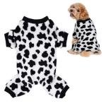 choyaxo Dog Cow Print Pajamas Puppy Jumpsuit for Everyday Pet Outfit