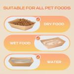 100 Pack Disposable Cat Food Bowls, Paper Pet Food Bowl for Travel, Small Paper Bowls Suitable for Dry Food, Wet Food and Water, 0.25 Pound Disposable Bowls for Stray Cats, Dogs Feeding Station