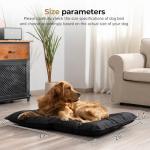 Couzssyhi Chew Proof Indestructible Dog Bed - Durable Dog Bed for Aggressive Chewers, Machine Washable & Waterproof Indoor Outdoor Crate Pad, Tough Kennel Pad for Large Dogs (X-Large (28"x47"))