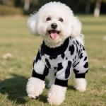 choyaxo Dog Cow Print Pajamas Puppy Jumpsuit for Everyday Pet Outfit