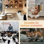 100 Pack Disposable Cat Food Bowls, Paper Pet Food Bowl for Travel, Small Paper Bowls Suitable for Dry Food, Wet Food and Water, 0.25 Pound Disposable Bowls for Stray Cats, Dogs Feeding Station