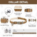 GAMUDA Small Pet Harness Collar and Leash Set, Step in No Chock No Pull Linen Fabric Soft Mesh Dog Vest Harnesses Reflective for Dogs Puppy Cats Kitten Rabbit (Brown, XS)