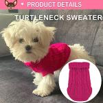 Kallfir's cutie XXS Dog Sweater, 2 Pieces Turtleneck Knitted Chihuahua Sweater Yorkie Teacup Dog Clothes Small Dogs Girl Winter Warm Sweaters Pet Cat Sweater Cold Weather Puppy Clothes XX-Small
