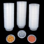 MRTIOO 100 pcs 0.5oz Crested Gecko Food and Water Feeding Cups, Reptile Feeder Bowls, for Lizard and Other Small Pet Ledge Accessories Supplies