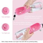 Cibaabo Dog Water Bottle with Food Container & Poop Bag Holder, Travel Water Bowl, Portable Pet Dispenser, Girl Dog Accessories Stuff Items Essentials Gift for Yorkie Chihuahua Walking Hiking