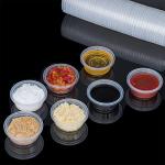 MRTIOO 100 pcs 0.5oz Crested Gecko Food and Water Feeding Cups, Reptile Feeder Bowls, for Lizard and Other Small Pet Ledge Accessories Supplies