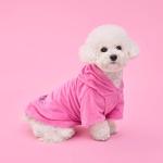 Juicy Couture Bling Velour Pet Hoodie - Hot Pink - M/L (7-12 lbs.) - Pet Hoodies for Small Dogs or Cats
