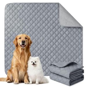 Eterish Reusable Washable Pee Pads for Dogs Large/Extra Large 36'' x 41'' 2 Pack, Absorbent Pet Puppy Dog Training Pads Non-Slip, Waterproof Whelping Potty Pads for Dogs Leak-Proof