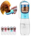 AVELORA Dog Water Bottle with Food Container, Portable Leak Proof Pet Water Dispenser for Walking Hiking Travel, Puppy Essentials Accessories for Small Large Dogs, Dog Gifts (10oz/15oz/19oz)
