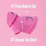 Juicy Couture Bling Velour Pet Hoodie - Hot Pink - M/L (7-12 lbs.) - Pet Hoodies for Small Dogs or Cats