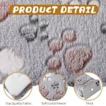 Tuanse 4 Pack Ultra Soft Dog Cat Bed Mat Small Animal Guinea Pig Bed with Cute Print Reversible Fleece Dog Crate Kennel Pad Cozy Washable Thickened Hamster Pet Beds Mat(13 x 19 Inches,Light Gray)