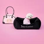 Juicy Couture Bling Velour Pet Hoodie - Hot Pink - M/L (7-12 lbs.) - Pet Hoodies for Small Dogs or Cats