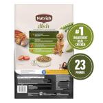 Nutrish Dish Premium Dry Dog Food, Chicken & Brown Rice Recipe with Veggies & Fruit, 23 Pounds