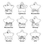 Personalized Dog Tag with 5 Lines of Custom Deep Engraved Durable Stainless Steel Pet ID Name Tag Designer Small Size Star