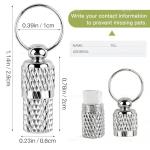 AUEAR, Pet ID Tags Name Address Cell Phone Number Stainless Steel Personalized Dog Cat Small Animal Barrel Tube Anti-Lost (10 Pack)