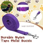 Amylove 48 Pcs Dog Collar and Leash Set, Polypropylene Adjustable Puppy Collars for Medium Dogs Small Pet Puppy Walking Training with Hook and Buckle(Multicolor,Solid Pattern)