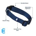 Blueberry Pet Essentials Dog Collar | Adjustable Nylon Dog Collar for Large Dogs | Classic True Navy Dog Collars for Small Dogs | Premium Pet Safety & Style with Secure Leash Attachment