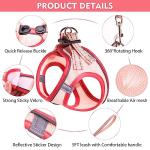 Betmaypet Cat Harness and Leash Set, Soft and Breathable Vest with Reflective Strip, Escape Proof Kitten Harness, Easy to Wear for Cats Walking and Traveling (Purple, M)