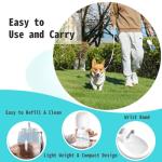 Kalimdor Dog Water Bottle,Leak Proof Portable Puppy Water Dispenser with Drinking Feeder, Dog Walking Accessories for Pets Outdoor Walking, Hiking, Travel, Food Grade Plastic