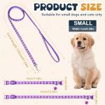 48 Pcs Dog Collar and Leash Set, Nylon Puppy Collars Bulk, Polypropylene Adjustable Paw Print Puppy Col with Quick Release Buckle, for Puppies and Kittens, Multicolor