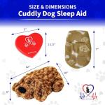 Pet Fit For Life Cuddle Pup Toy with Heartbeat & Heat Pack - USB Rechargeable Cuddly Dog Sleep Aid - Calming Comfort for Anxiety Relief - Safe, Huggable Pet Crate Training Aid - Small (12" Long)
