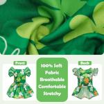 CuteBone Frilly Dog Dress Princess Puppy St.Patrick's Day Dresses with Ruffled Sleeves Cat Clothes Outfit for Small Dogs Girl Pet Apparel FX12S