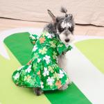 CuteBone Frilly Dog Dress Princess Puppy St.Patrick's Day Dresses with Ruffled Sleeves Cat Clothes Outfit for Small Dogs Girl Pet Apparel FX12S